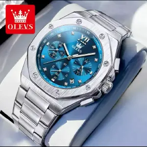 G14 Reloj OLEVS: Elegancia y Precisión en tu Muñeca - G14 ReloJ OLEVS plata AZUL