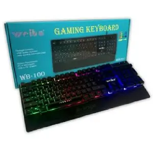 Teclado gamer Weibo WB-100 con luz RGB