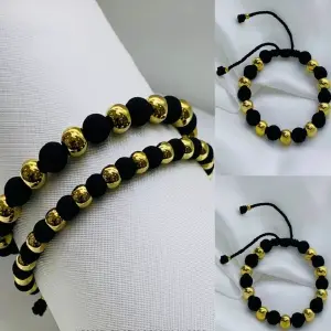Pulsera Neopreno Colores Dorada Gruesa