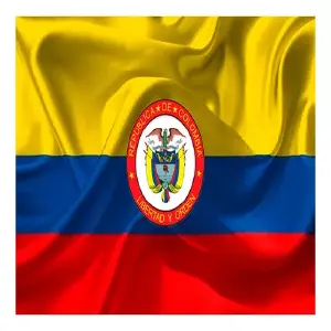 Bandera Colombia 150x90 Escudo Doble Fa