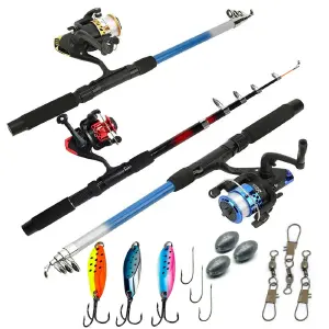 3X Combo Caña Cuchara RADA: ¡La Experiencia de Pesca Definitiva! - 3X Combo Caña Cuchara RADA
