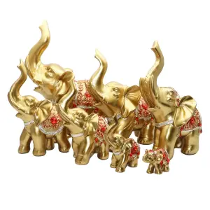Elefante Dorado Pedreria X 7 Vintage