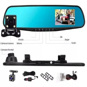 Espejo Retrovisor Dvr Y Cámara Reversa