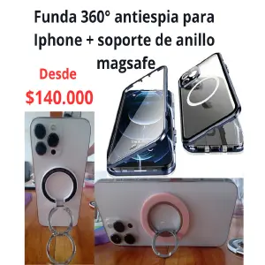FUNDA 360 IPHONE +SOPORTE ANILLO MAGSAFE