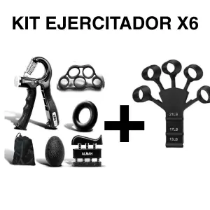 Kit de Agarre de Mano Ejercitadores X6: Fortalece tus Manos y Mejora tu Agarre - Kit Hand Grip Ejercitadores Mano X6