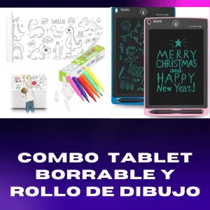COMBO TABLET BORRABLE Y ROLLO DE DIBUJO