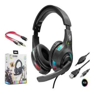 DIADEMAS GAMER –  KR-GM402 LUCes rgb