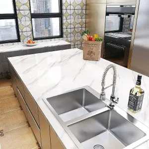 Papel Tapiz Autoadhesivo Cocina Marmol