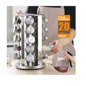 Condimentero Giratorio Cocina 20 Frascos