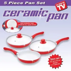 JUEGO DE SARTENES CERAMIC PAN 5 PIEZAS