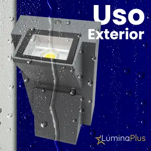 APLIQUE EXTERIOR TIPO CORBATIN 7W NEGRO