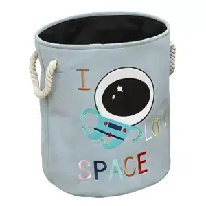 Cesto Infantil Redondo Astronauta Gris