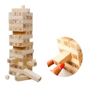Jenga Torre Madera Mediana Bloques 48pc