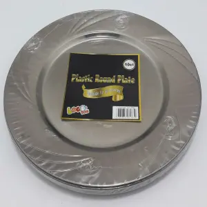 PLATO PLATEADO  18CM  X 10