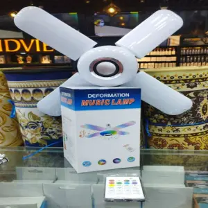 BOMBILLO PARLANTE BLUETOOTH ASPAS LUCES: ¡Tu Música y Luz en un Solo Dispositivo! - BOMBILLO PARLANTE BLUETOOTH ASPAS LUCES