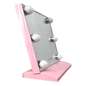 Espejo con luz RS-32 Rosado