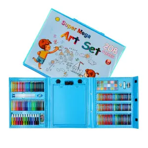 Kit dibujo 208 piezas azul