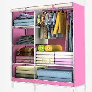 Armario de Tela Reforzado x2: ¡Organización Inteligente! - 1 Closet En Tela X2