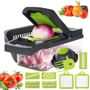Picador Rallador Verduras 12 en 1: Tu Aliado en la Cocina - Picador Rallador Verduras 12en1
