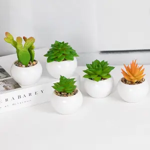 Elegancia Natural: Set de 3 Mini Materos Decorativos Artificiales - Mini Matero Decorativo artificial x3uni