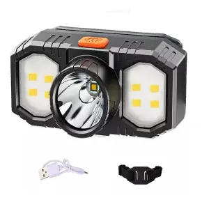 Linterna Minera Frontal USB: Ilumina Tu Mundo Sin Manos - Linterna Minera Manos Libres Frontal Usb