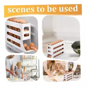 Organizador de Huevos Blanco: Frescura y Orden en Tu Cocina - Egg Storage Box Huevera Blanco Unidad