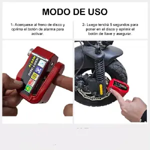 CANDADO DE MOTO CON ALARMA: ¡SEGURIDAD MÁXIMA PARA TU MOTO! - CANDADO DE MOTO CON ALARMA
