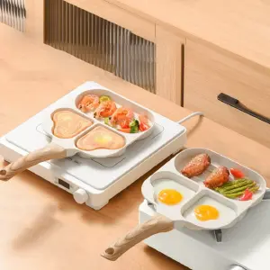 Sartén Antiadherente Corazón: ¡Prepara Desayunos con Amor! - Sartén antiadherente corazon 3 Puestos