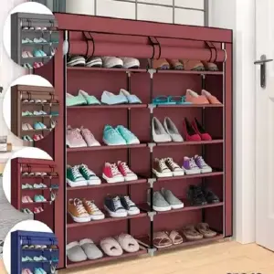 Zapatero de Tela de 6 Niveles Doble: ¡Organización al Máximo! - Zapatero De Tela 6 Niveles Doble Organiz