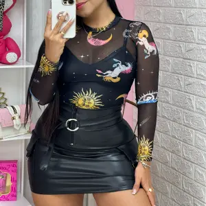 Conjunto Elegante: Body y Falda para Mujer - BODY MARMOLY Y FALDA