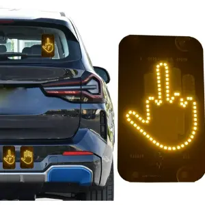 Letrero LED "Dedo Medio" para Coche - ¡Exprésate con Estilo! - Letrero Led De Dedo Medio Para Automóvil