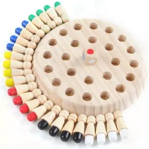 Juego de Memoria de Ajedrez Montessori de Madera - JUEGO DE MEMORIA MONTESSORI -AJEDREZ