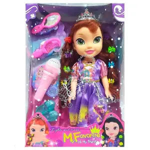 Descubre la Magia con la Muñeca Princesa Rapunzel - Muñeca Princesa Rapunzel Luces Niña