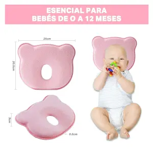 Cojín Bebé Premium: Previene la Cabeza Plana y Promueve un Desarrollo Saludable - Cojin Bebe Prevenir Cabeza Plana