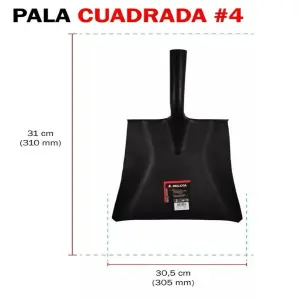 Pala Cuadrada Bellota #4: La Herramienta Esencial para Cada Tarea - PALA CUADRADA # 4 SIN CABO BELLOTA