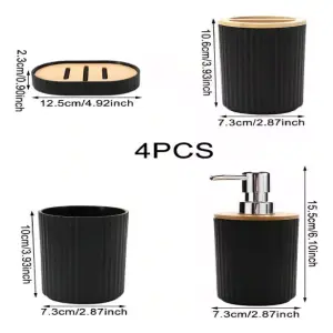 Organiza tu Baño con Estilo: Set de 4 Piezas Esencial - Sets Organizador de baño 4 piezas