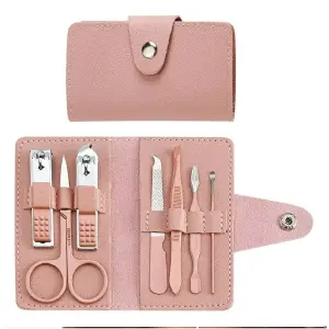 Estuche Kit de Manicura Profesional: ¡Uñas Perfectas en Cualquier Lugar! - Estuche Kit Manicura Cortauñas Acero