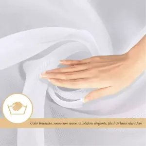 Cortina Velo 140 x 260 cm - Elegancia y Privacidad para tu Hogar - Cortina Velo 140 X 260cm 2 Partes