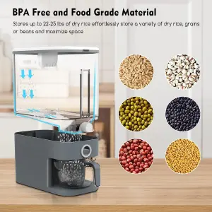 Dispensador de Granos de Gran Capacidad: ¡Frescura Garantizada! - Dispensador Para Granos 25 Libras