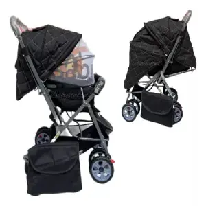 Coche Para Bebé JM + Pañalera + Ropón: ¡El Kit Perfecto para tus Paseos! - Coche Para Bebé+ Pañalera+ Ropón+