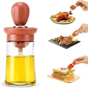 Mini Dispensador de Aceite + Cepillo: Cocina Fácil y Sin Desperdicio - Mini Dispensador De Aceite + Cepillo
