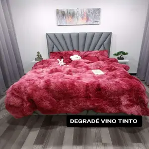 Cubrelecho Peludo Degradado: Confort y Estilo Inigualables - CUBRELECHO PELUDO DEGRADE