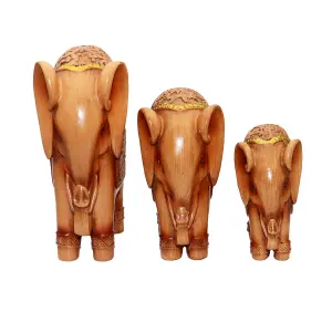 Conjunto de 3 Elefantes Decorativos: Símbolo de Suerte y Prosperidad - Elefantes Decoración Adorno Suerte X 3