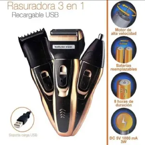 Máquina Gemmy 3 en 1: Tu Barbería Personal en Casa - Maquina Gemmy 3 En 1 Barbería Recargable