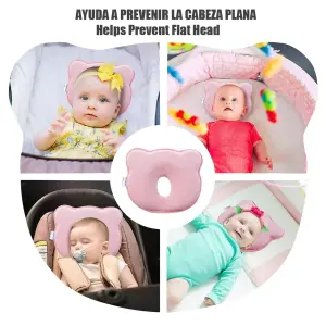 Almohada Protectora CozyBuddy para Bebés: ¡Protección y Tranquilidad! - almohada cojin para bebe Cabeza plana