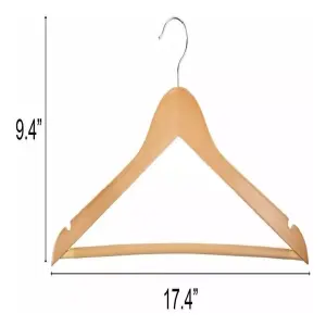 Kit Esencial de Ganchos de Madera: Organiza Tu Ropa con Estilo - Kit Ganchos Madera 30 Ropa + 10 Pantaló