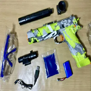 Pistola Eléctrica Gel 1911 Verde Blaster: ¡Máxima Diversión y Acción! - Pistola eléctrico Gel 1911 Verde Blaster