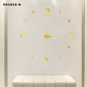 RP-ZH1819-G: Transforma Tu Espacio con Reloj Analógico 3D Adhesivo - RP-ZH1819-G RELOJ ANÁLOGO ADHESIVO 3D