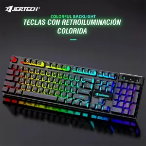 Combo Gamer Jertech KM180: Ilumina Tu Juego - Combo Gamer iluminado Jertech KM180