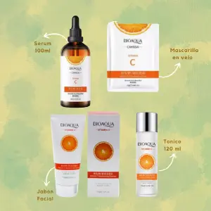 KIT VITAMINA C BIOAQUA X4N4: ¡Ilumina y Revitaliza Tu Piel! - KIT VITAMINA C BIOAQUA X4N4